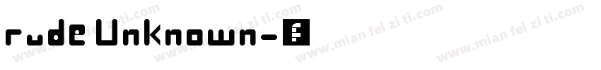 rude Unknown字体转换